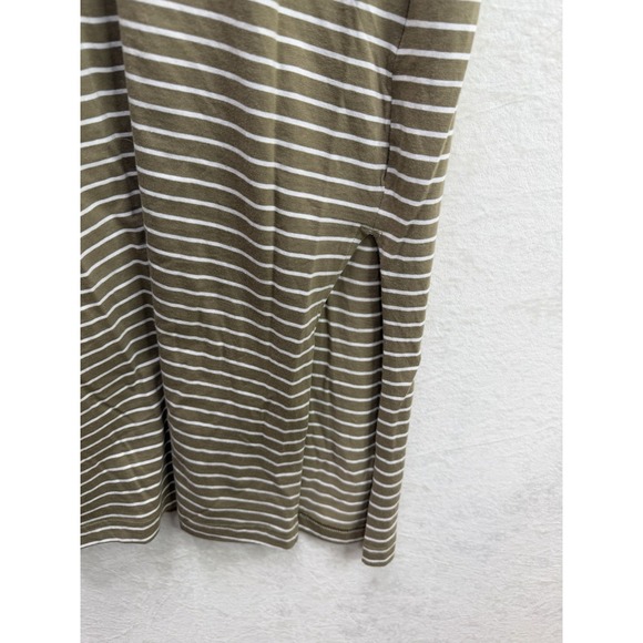 Pact Women's Organic Cotton Softspun Coast Mesa Stripe Midi Dress Size Large - Picture 6 of 8